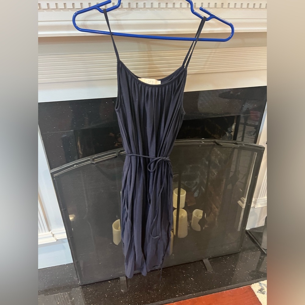 Relaxed Pleated Jersey Dress